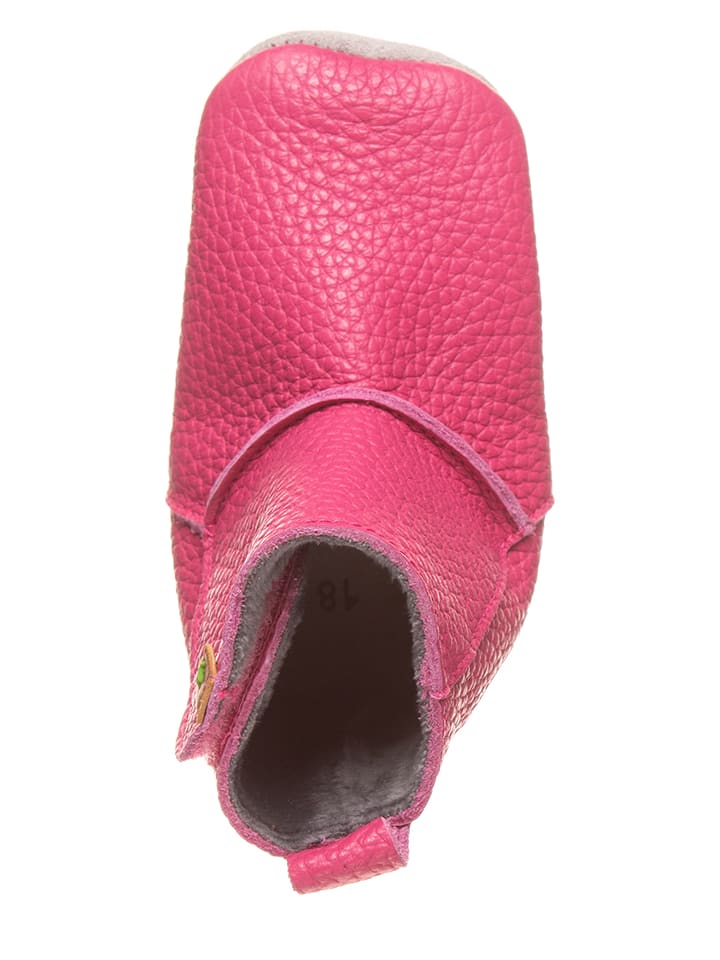 Babys Schuhe | Leder-Krabbelschuhe in Fuchsia - VU01185