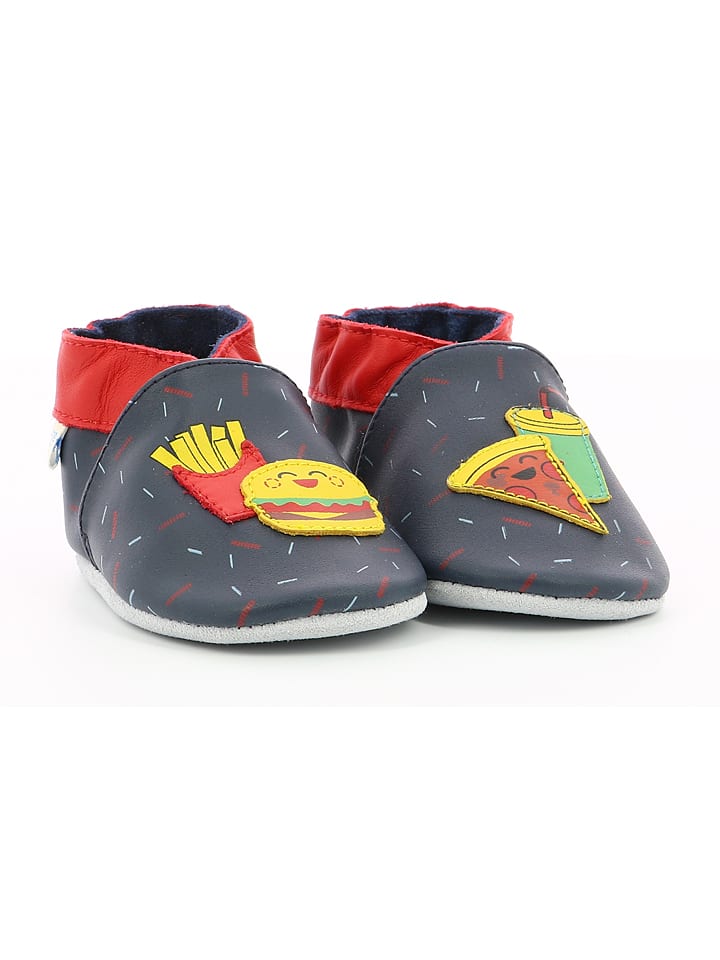 Babys Schuhe | Leder-KrabbelschuheSpeedy in Blau/ Rot - EZ91392