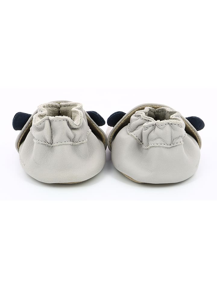 Babys Schuhe | Leder-KrabbelschuheNerd Bear in Hellgrau - BI59187