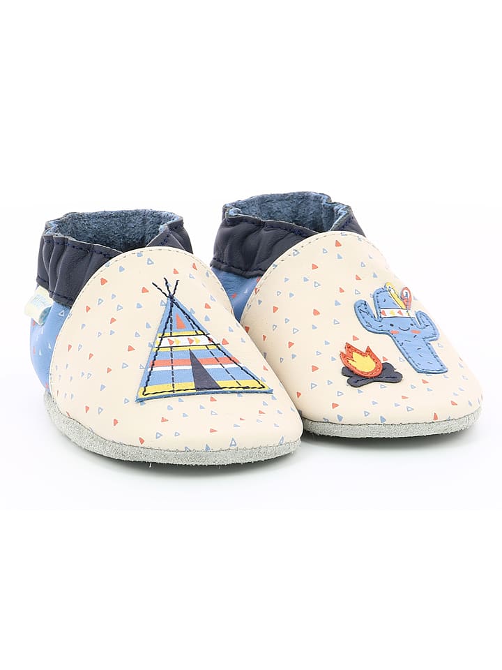 Babys Schuhe | Leder-KrabbelschuhePirate Shark in Blau/ Rot - IB93761