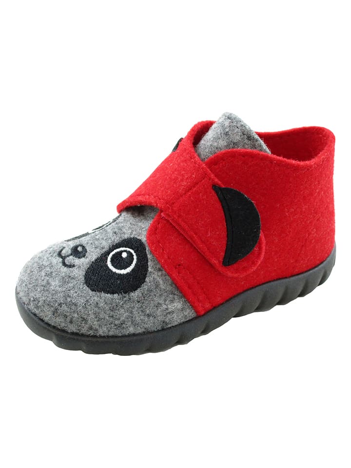 Kinder Schuhe | Hausschuhe in Rot/ Grau - GM00290