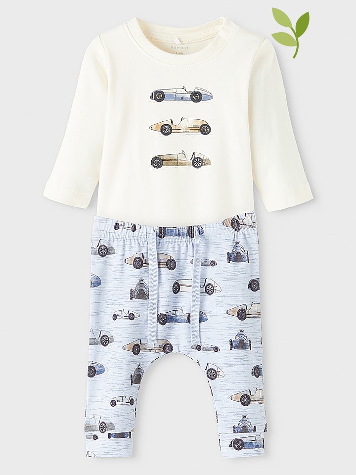 Babys Bekleidung | 2tlg. OutfitBen in Weiß/ Hellblau - GK18409