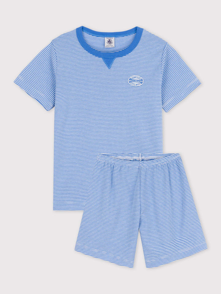 Babys Bekleidung | Pyjama in Blau/ Weiß - VX52801