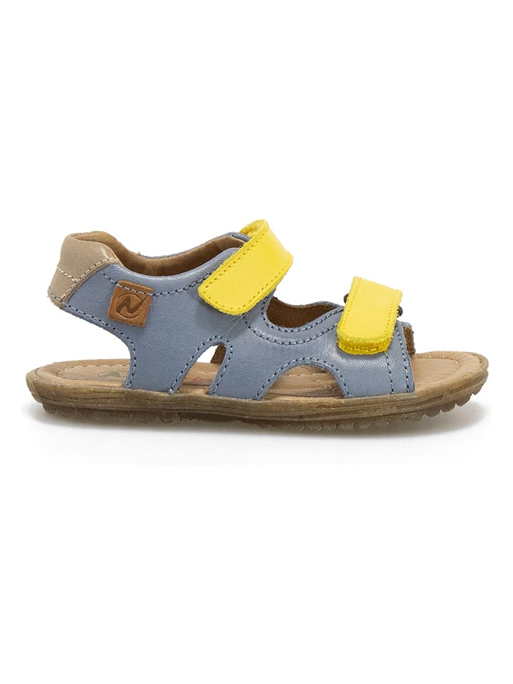 Babys Schuhe | Leder-SandalenSky in Blau/ Gelb - YT45814