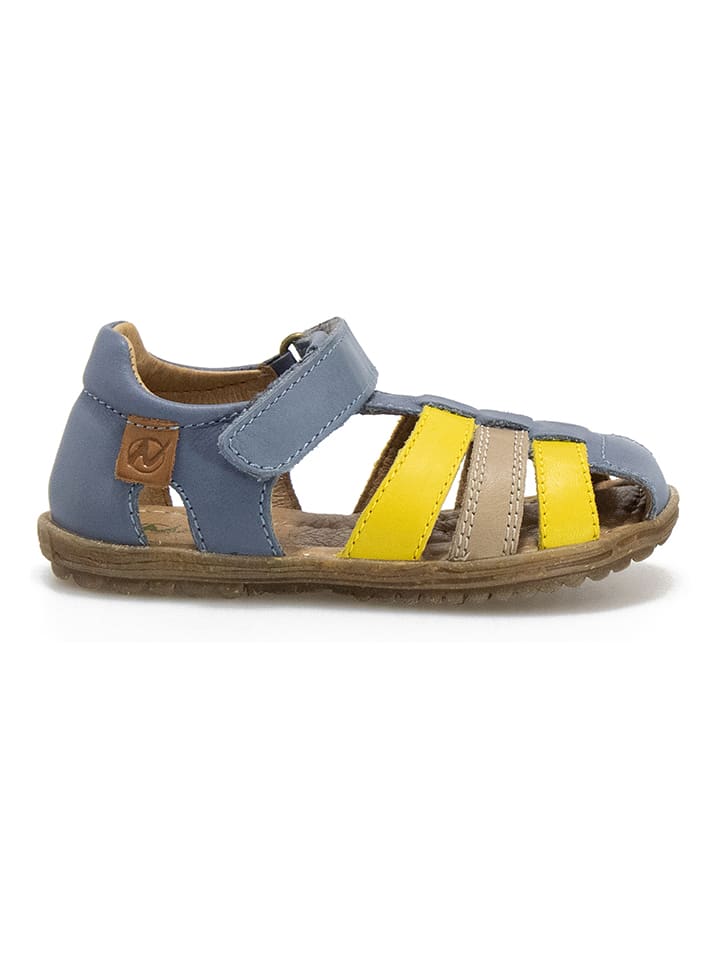 Babys Schuhe | Leder-HalbsandalenSee in Weiß/ Gold - YF32310