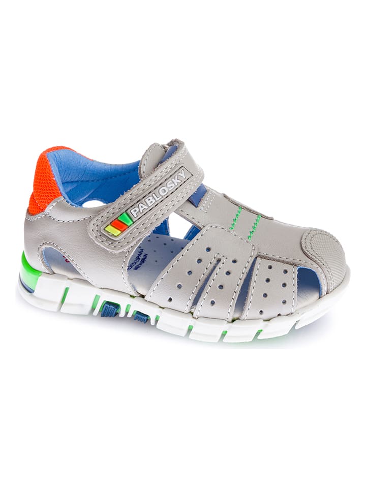 Babys Schuhe | Leder-Halbsandalen in Grau - ZO29250