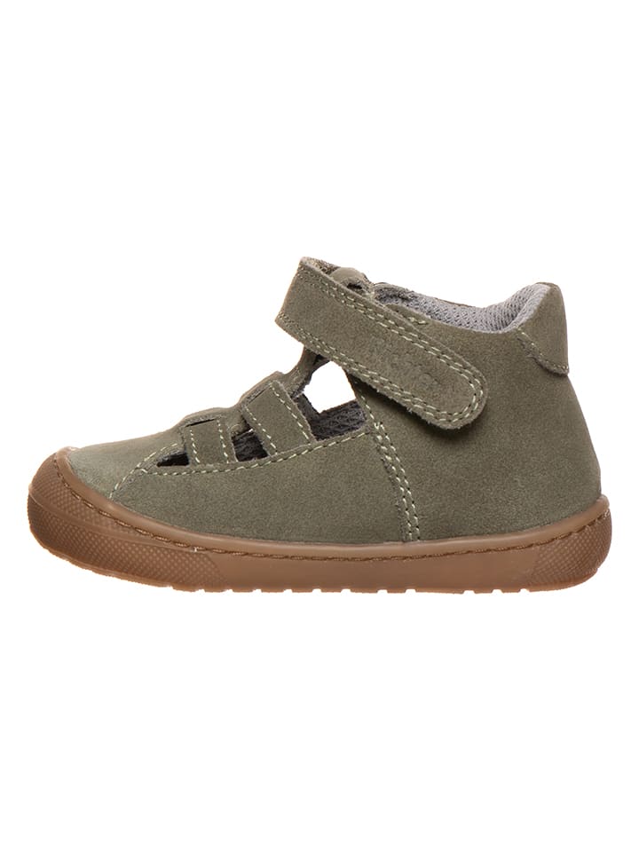 Babys Schuhe | Leder-Halbsandalen in Grün/ Khaki - PE38182