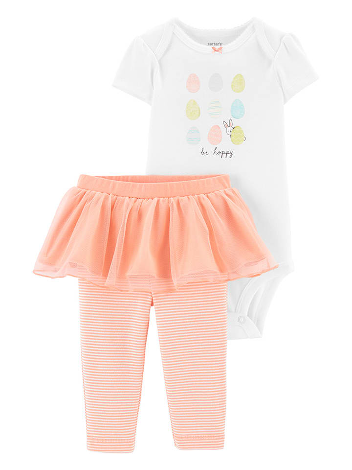 Babys Bekleidung | 2tlg. Outfit in Creme/ Orange - EH29999