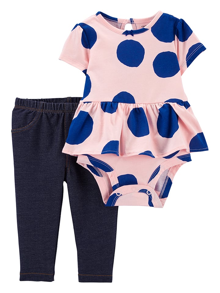 Babys Bekleidung | 2tlg. Outfit in Rosa/ Dunkelblau - AZ72505