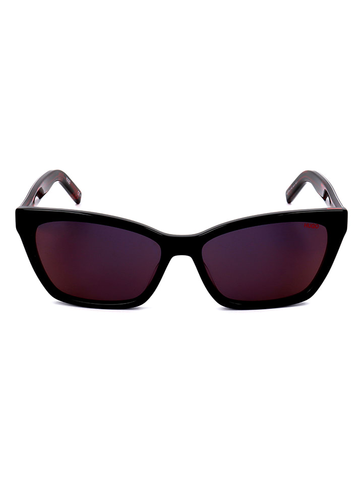 Damen Accessoires | Damen-Sonnenbrille in Schwarz/ Dunkelblau-Orange - LN98094