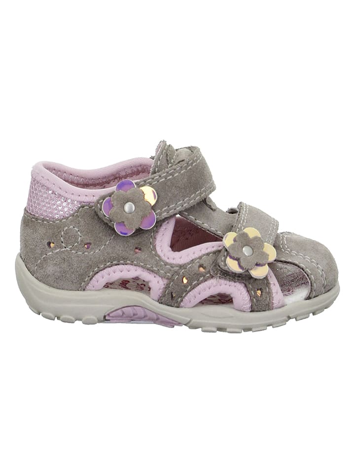 Babys Schuhe | Leder-HalbsandalenMomo in Taupe/ Rosa - YT18638