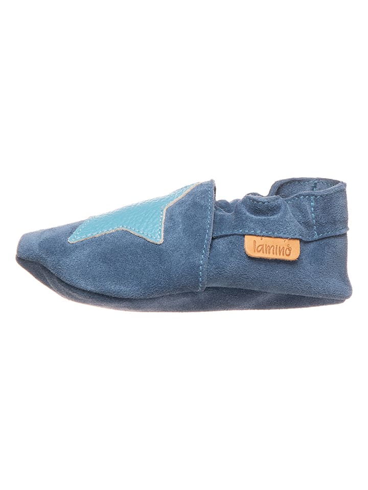 Babys Schuhe | Leder-Krabbelschuhe in Blau - FL11367