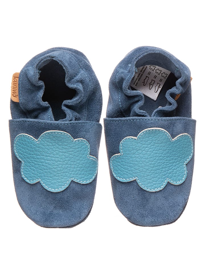Babys Schuhe | Leder-Krabbelschuhe in Blau - JH39260