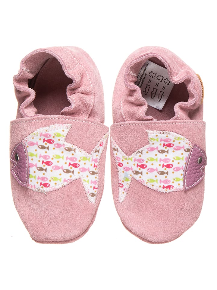 Babys Schuhe | Leder-Krabbelschuhe in Rosa - ZQ77002