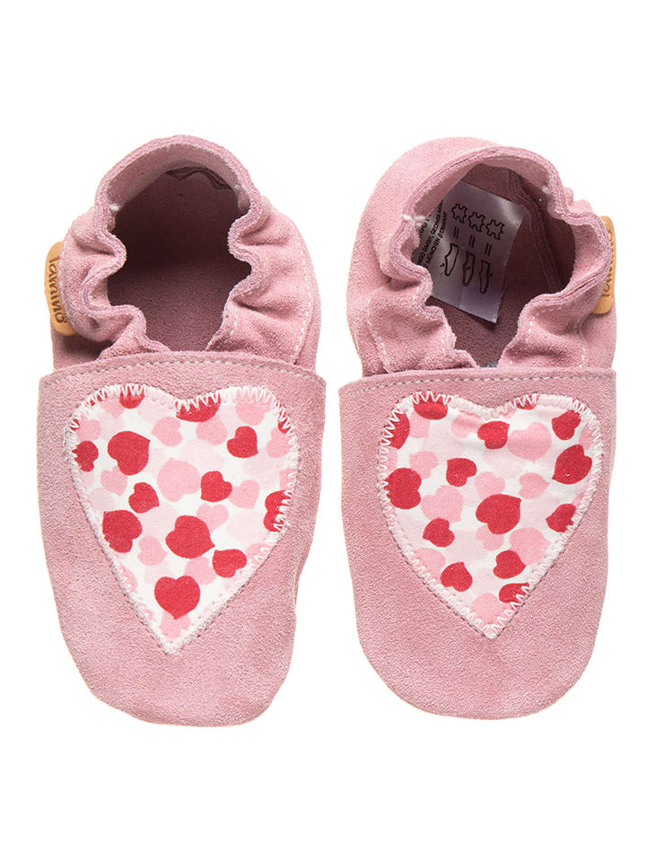 Babys Schuhe | Leder-Krabbelschuhe in Rosa - QA65594