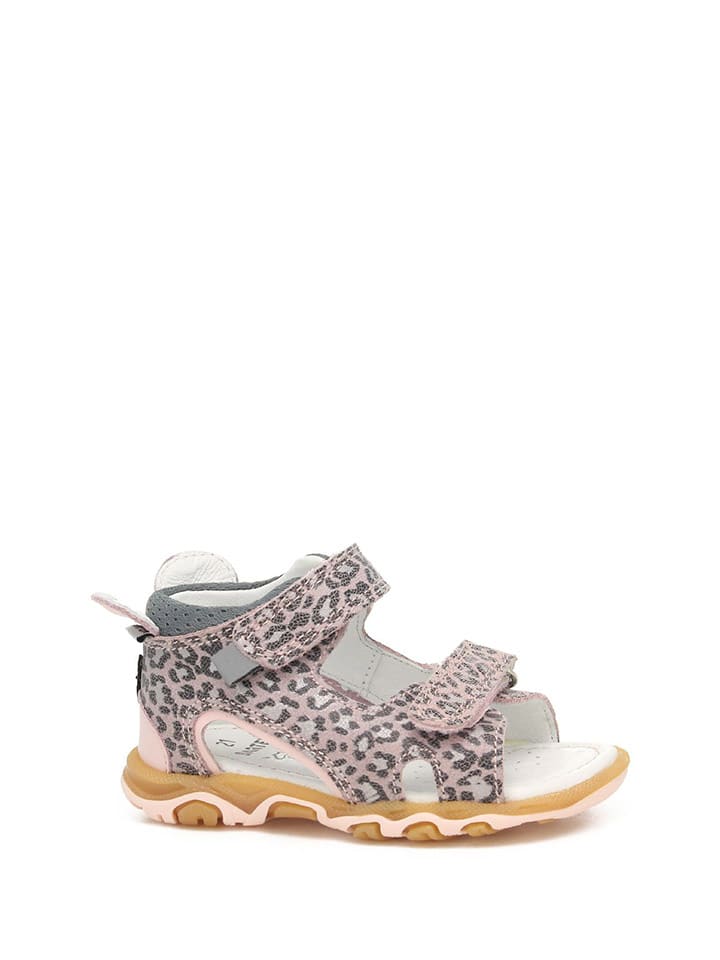 Babys Schuhe | Leder-Sandalen in Rosa/ Grau/ Bunt - WG90461
