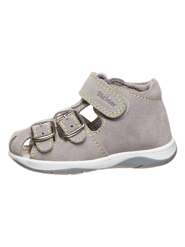 Babys Schuhe | Leder-Halbsandalen in Grau - NZ20493