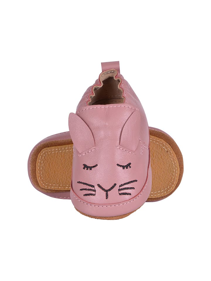 Kinder Schuhe | Leder-Hausschuhe in Pink/ Bunt - BN46692