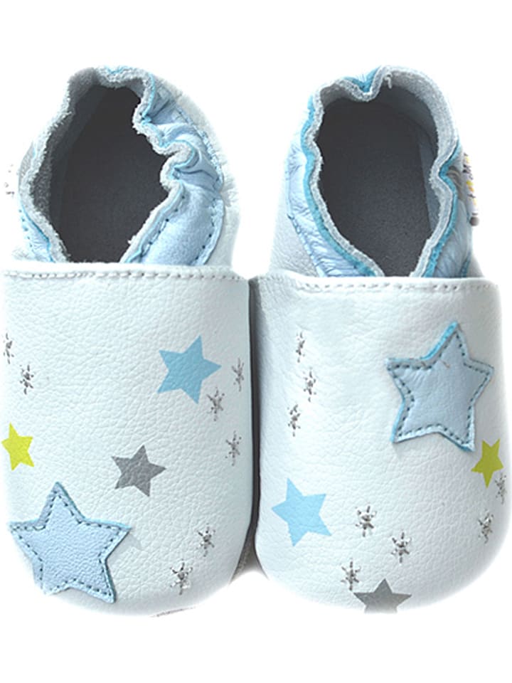 Babys Schuhe | Leder-KrabbelschuheMarienkäfer in Weiß/ Rot - PD68589