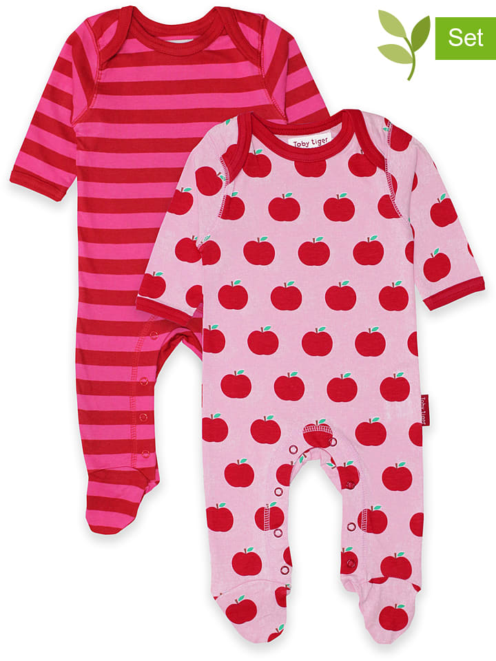 Babys Bekleidung | 2er-Set: Strampler in Pink/ Rosa - NO10708