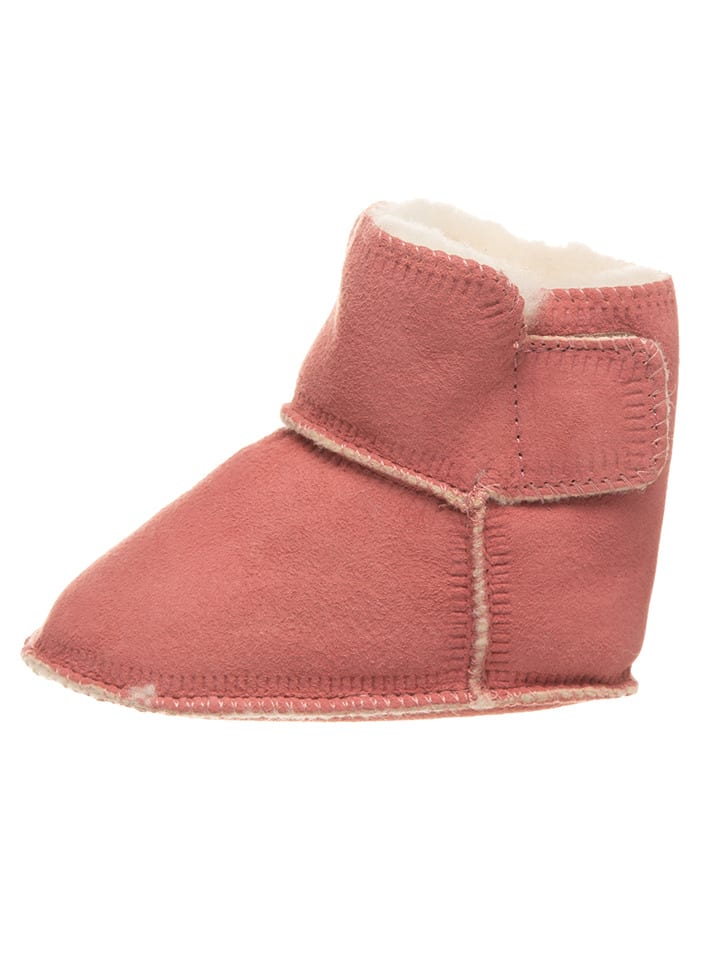 Babys Schuhe | Lammfell-WagenschuheZu in Rosa - NG41588