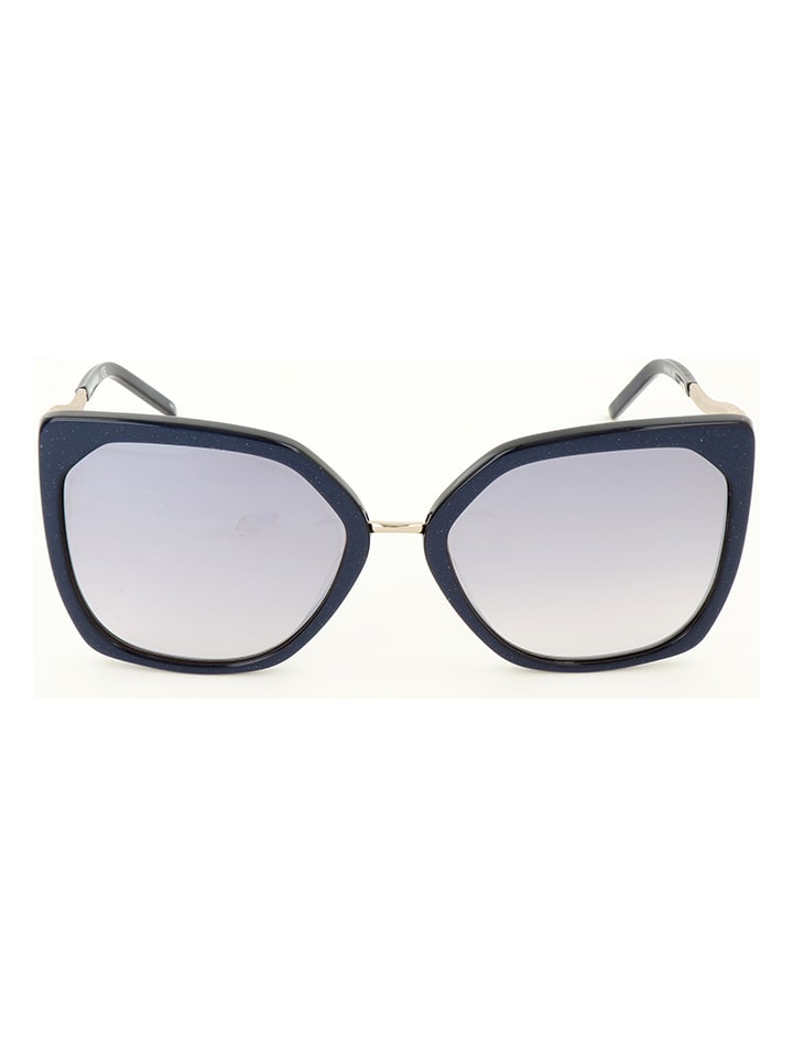Damen Accessoires | Damen-Sonnenbrille in Dunkelblau-Gold/ Hellblau - AK28170