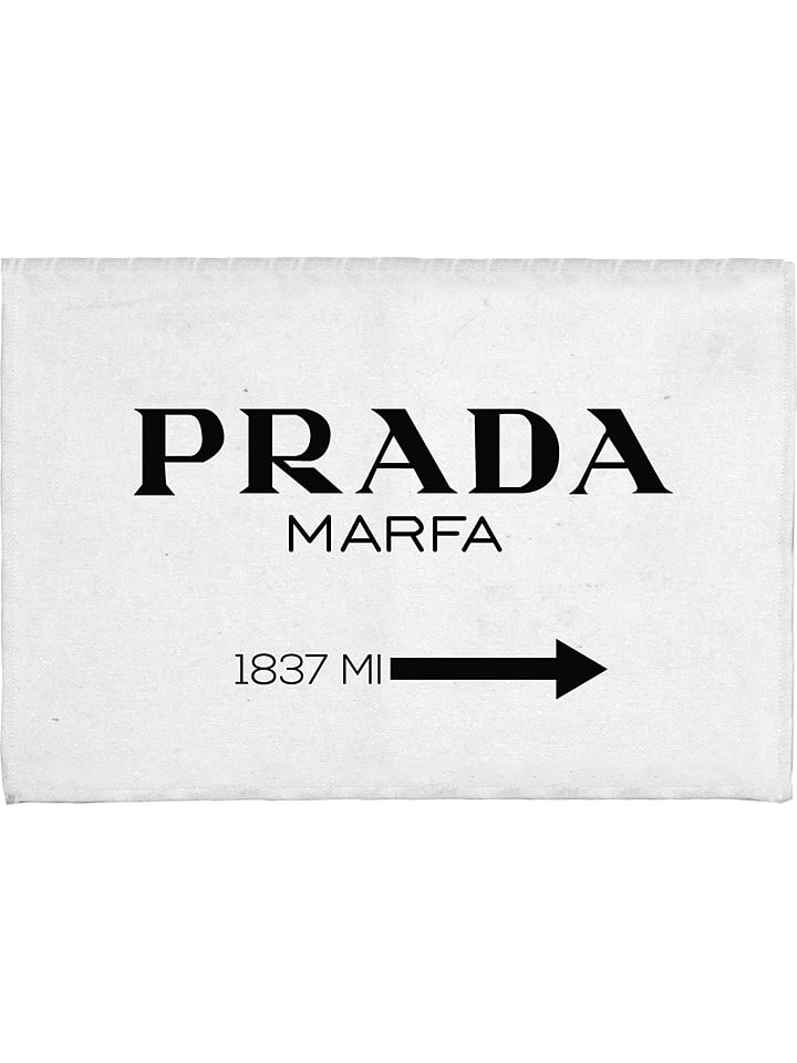 Badmat "Prada" zwart/wit - (L)60 x (B)40 cm