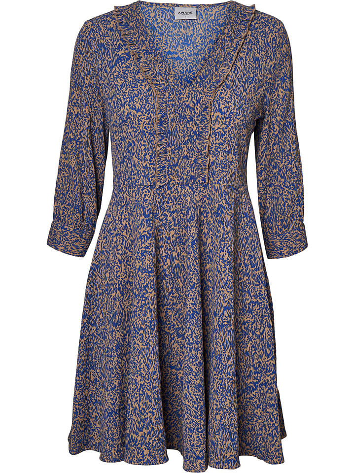 Kleid "VMMADELINE" in Blau/ Beige günstig kaufen | limango