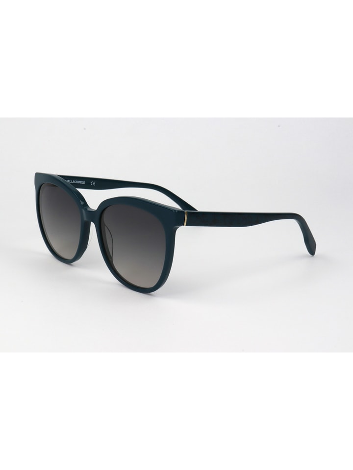 Karl Lagerfeld Damen-Sonnenbrille in Petrol/ Schwarz