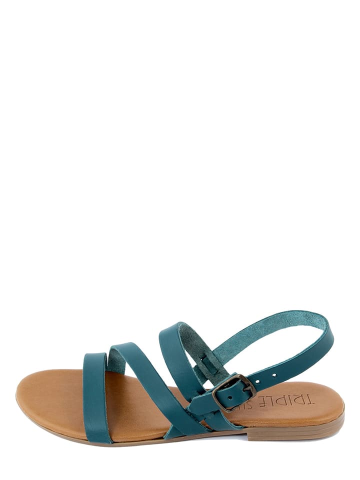 Triple Sun Leren sandalen blauw