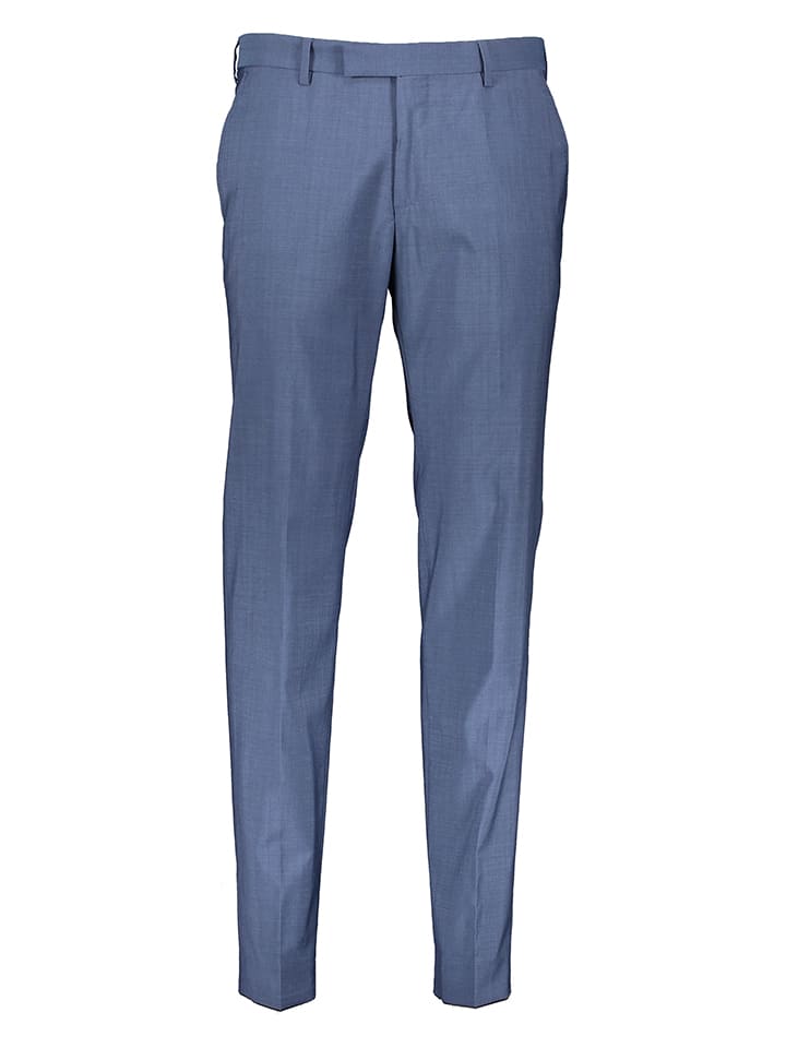 Baldessarini Wełniane spodnie "Massa" w kolorze niebieskim