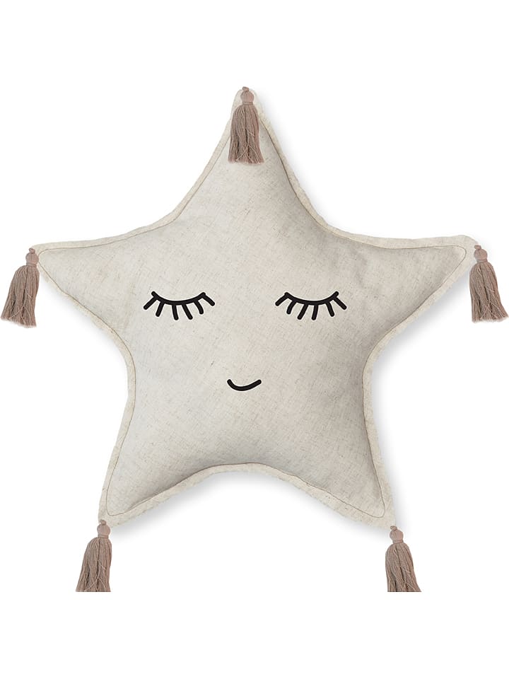 Kussen "Happy Star" beige - Ø 45 cm