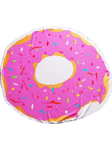 Le Comptoir de la Plage Badhanddoek "Manta - Donut" roze - Ø 140 cm