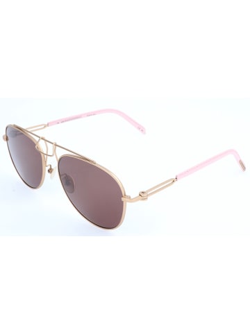 Calvin Klein Damen-Sonnenbrille in Gold/ Braun