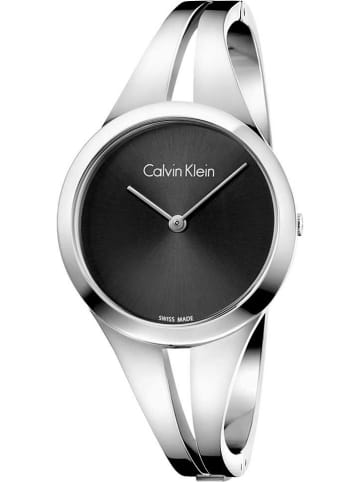 Calvin Klein Zegarek kwarcowy w kolorze srebrno-czarnym