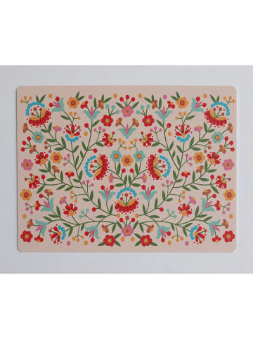 Little nice things Podkładka "Mexican Flower" w kolorze beżowym ze wzorem na biurko - 55 x 35 cm