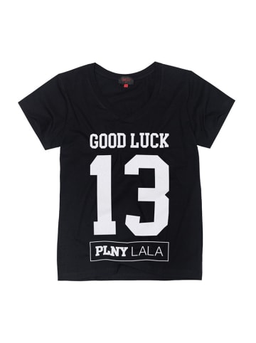 PLNY LALA T-shirt "Good Luck 13" w kolorze czarnym