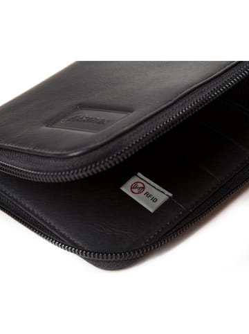 Eastpak Leren portemonnee "Tait RFID" zwart - (B)12 x (H)22 x (D)2 cm