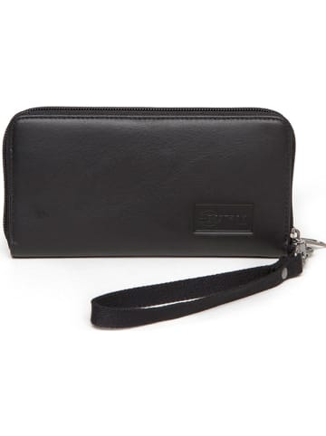 Eastpak Skórzany portfel "Kai Single" w kolorze czarnym - 19 x 10 x 2,5 cm