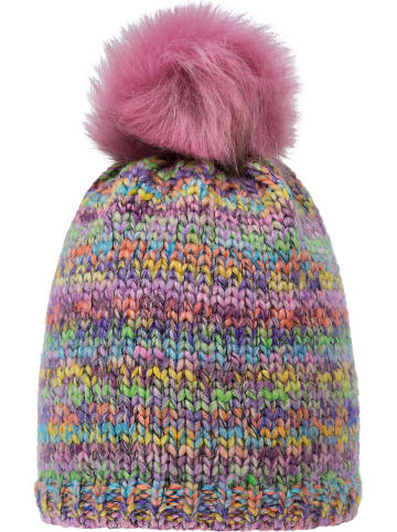 Döll Dzianinowa czapka w kolorze jasnoróżowym ze wzorem