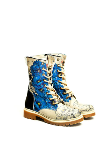 Goby Boots crème/blauw/meerkleurig
