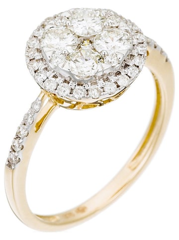DIAMANTA Złoty pierścionek "Pompadour" z diamentami