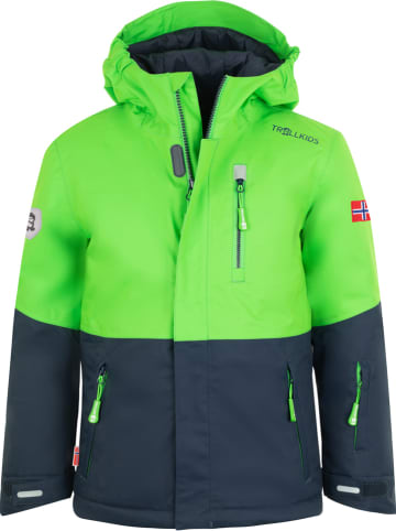 Trollkids Kurtka narciarska "Hallingdal" w kolorze granatowo-zielonym