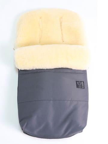 Lammwollefußsack Lammfell Fußsack Lammfellfußsack 100%  Wolle Natur in Schwarz 