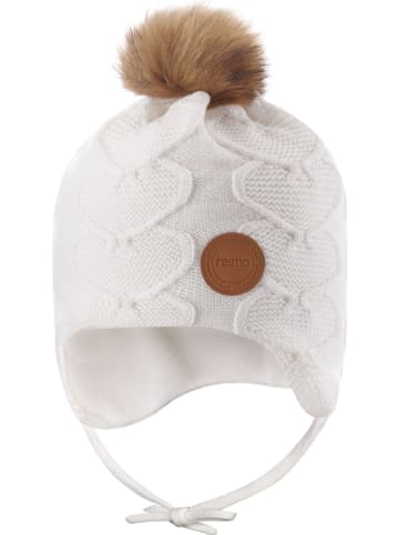 Reima Wełniana czapka beanie "Neulos" w kolorze białym
