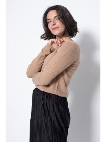 AUTHENTIC CASHMERE Kaszmirowy sweter w kolorze jasnobrązowym
