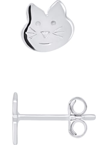 Kidwell Zilveren oorstekers "Kat"