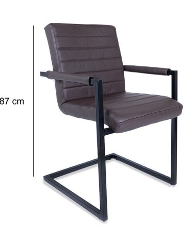 Lifa Living 2-delige set: swingstoelen "Adelaide" bruin - (B)45 x (H)84 x (D)54 cm