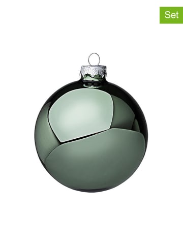 Bizzotto 4-delige set: kerstballen groen - Ø 10 cm