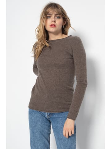 Perfect Cashmere Kaszmirowy sweter "Megan" w kolorze jasnobrązowym
